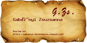 Gabányi Zsuzsanna névjegykártya