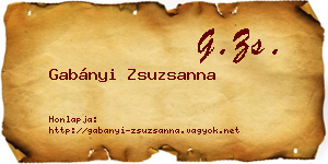 Gabányi Zsuzsanna névjegykártya